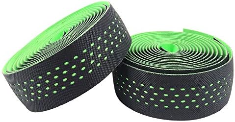 Tvoip 2 Rolls Soft Road Bike Bicycle Handlebar Cork EVA PU Bar Tape Professional Cycling Damping Anti-Vibration Wrap