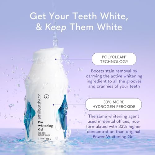 Smileactives Teeth Whitening Kit with Gel & Pen, Hydrogen Peroxide, 30-Day