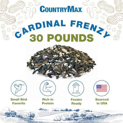 Backyard Seeds Cardinal Frenzy Bird Seed Mix - 5 lb - Premium Black Oil Sunflower & Safflower Blend - High-Energy Wild Bird Food for Cardinals, Finches, Grosbeaks - Resealable Bag (5 Pounds)