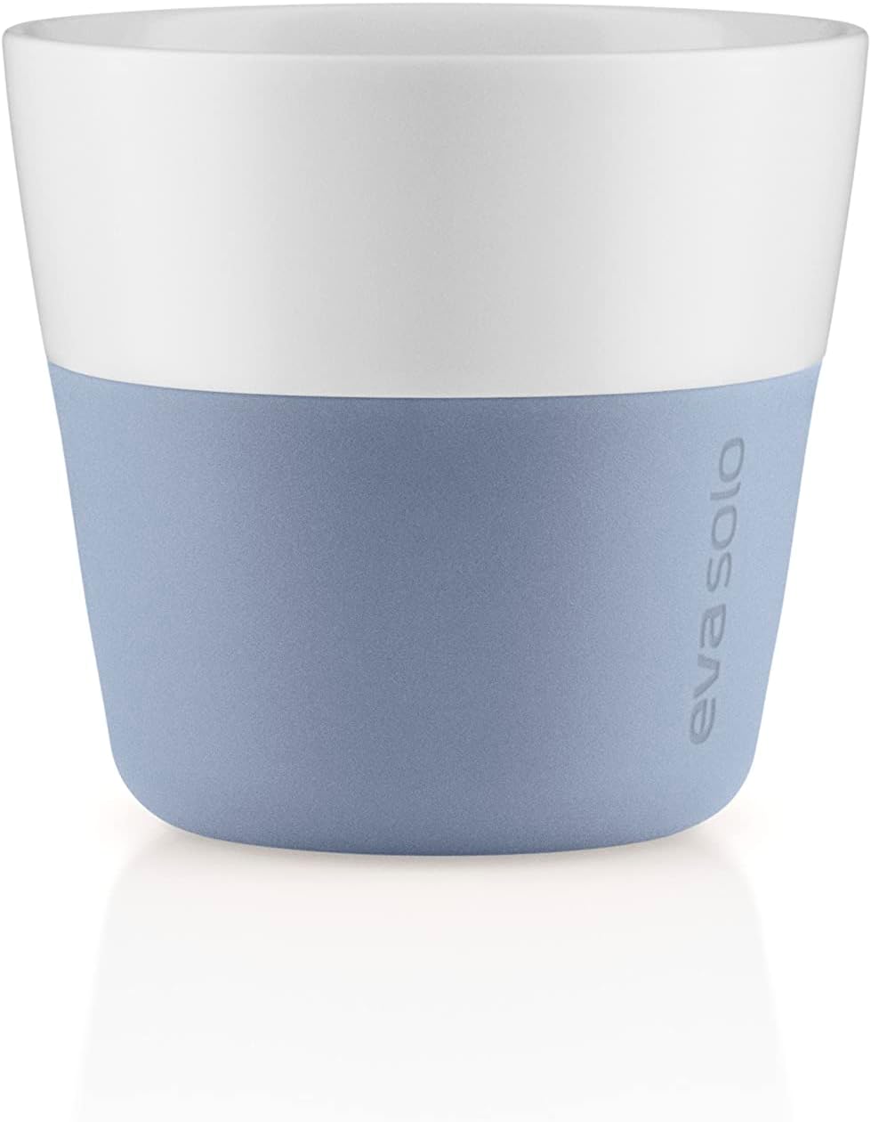 Eva Solo | 2 Lungo Tumbler Mugs | 8 oz Porcelain Coffee Cup Tumblers with Silicone-coated Grip | Danish Design, Functionality & Quality | Black