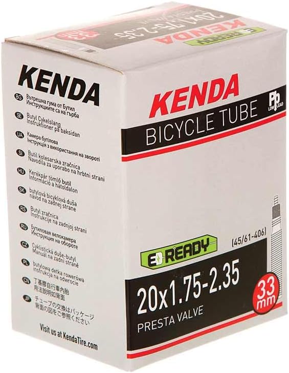 Kenda 12275011 Removable Valve Core Presta Tube, 60mm x 27.5" x 2.00-2.40