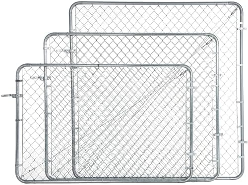 Adjust-A-Gate Chain Link Walk Gate Kit, Fits 24-72 in. Openings & Up to 4 ft., Round Corner Frame, Gray - Heavy-Duty Outdoor Reinforcement & Accessories for Gates and Fences