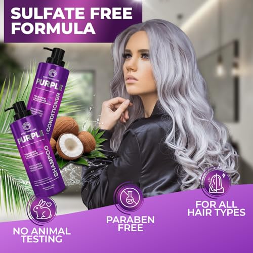 Moroccan Argan Oil Shampoo and Conditioner Set - Sulfate Free, Anti Frizz Hydrating Care for Women - Deep Moisturizing Treatment for Color, Keratin Treated, Curly, Damaged and Dry Hair