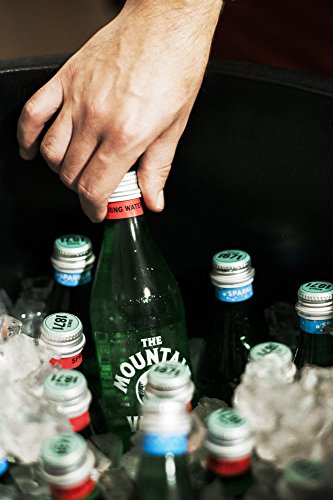 THE MOUNTAIN VALLEY NATURAL PURE FINE Sparkling Spring Water 1 L. Pack of 12 | Natural Spring Bottled Water - Glass Bottles