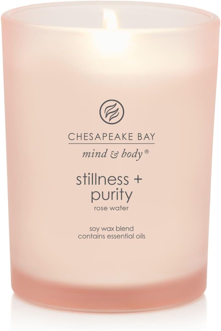 Chesapeake Bay Balance + Harmony Scented Candle Water Lily Pear Fragrance 50 Hours Burn Time Warm & Decorative Soy Wax Blend