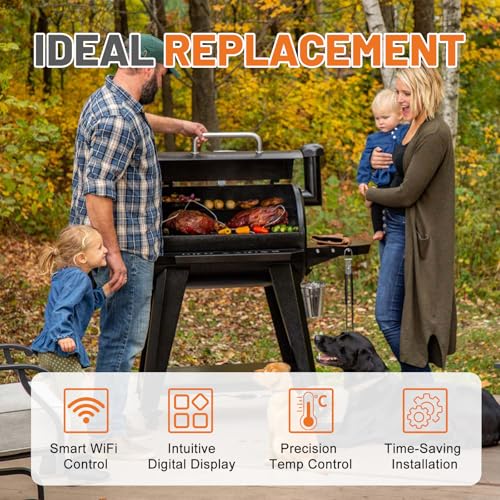 Upgrade Digital PID WiFi Control Board 80147 Compatible with Pit Boss Pro Series 4 & Pro Series II 4-Series Vertical Wood Pellet Smoker -Replacement PBV4PS2 Model | 5-in-1 Cooking