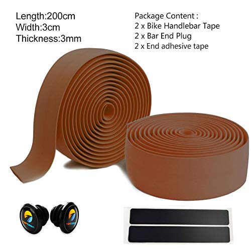 TOPCABIN® Camouflage Series Comfort Gel Road Bike Handlebar Tape Bike Bar Tape with Reflective Bar Plugs