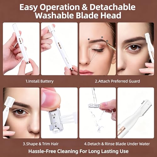 Upgraded Eyebrow Trimmer, Precision Electric Razor for Women Men