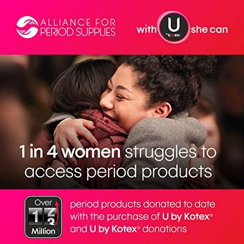 U by Kotex Security Ultra Thin Pads with Wings, Heavy Flow, Long, Unscented, 32 Count