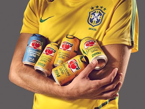 Guaraná Antarctica Zero, The Brazilian Original Guaraná Soda, Zero Sugar, 11.83 fl oz (Pack of 12) - Packaging May Vary