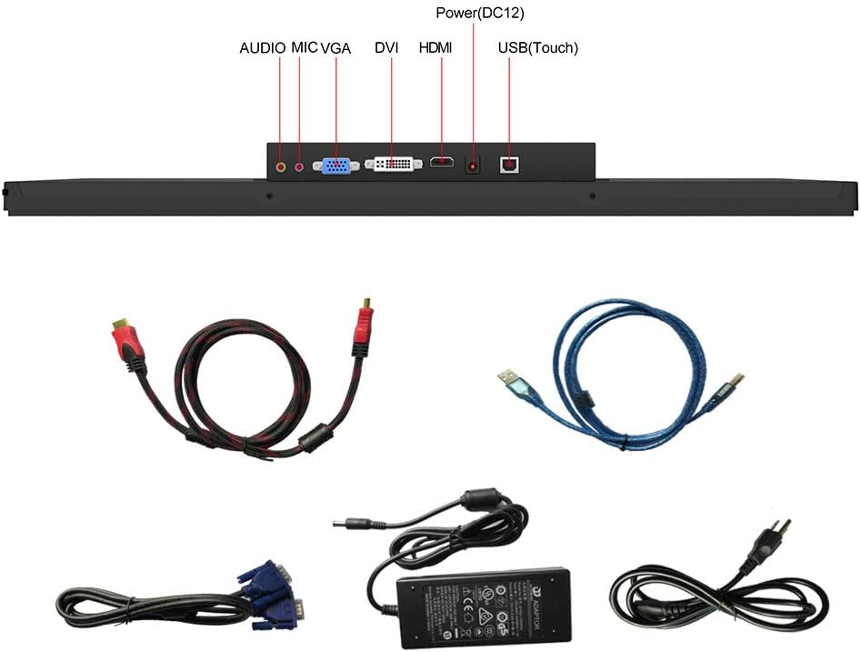 GreenTouch 18.5 Industrial Touch Monitor Open Frame, HDMI/VGA/DVI Interface, Muliti Touch Capacitive Touch Screen Technology