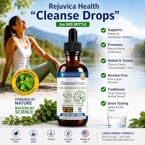 Cleanse Drops - Kidney and Gallbladder Supplement - Chanca Piedra Extracts.
