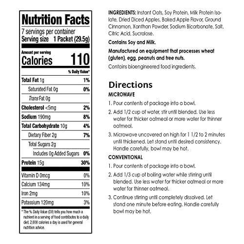 BariWise Instant High Protein Oatmeal – 7 Servings (Maple & Brown Sugar)