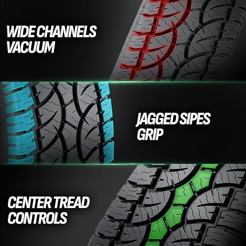 ATTURO Trail Blade A/T All-Terrain Tire, LT235/75R15 104/101S | Light Truck All Terrain All Weather Traction 104/101S Rated C (6 Ply) Radial Construction Black Sidewall Tire