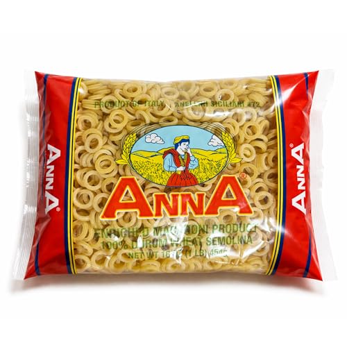 Anna - Italian Anellini Siciliani Pasta #72, (4)- 16 oz. Pkgs.