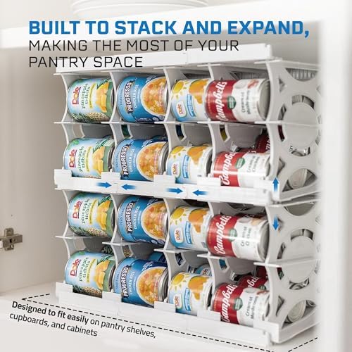 Cansolidator Cupboard - 1-Pack Can Organizer for Pantry, Stackable Soda Can Storage for Kitchen, Holds 20 Cans of Food or Soda