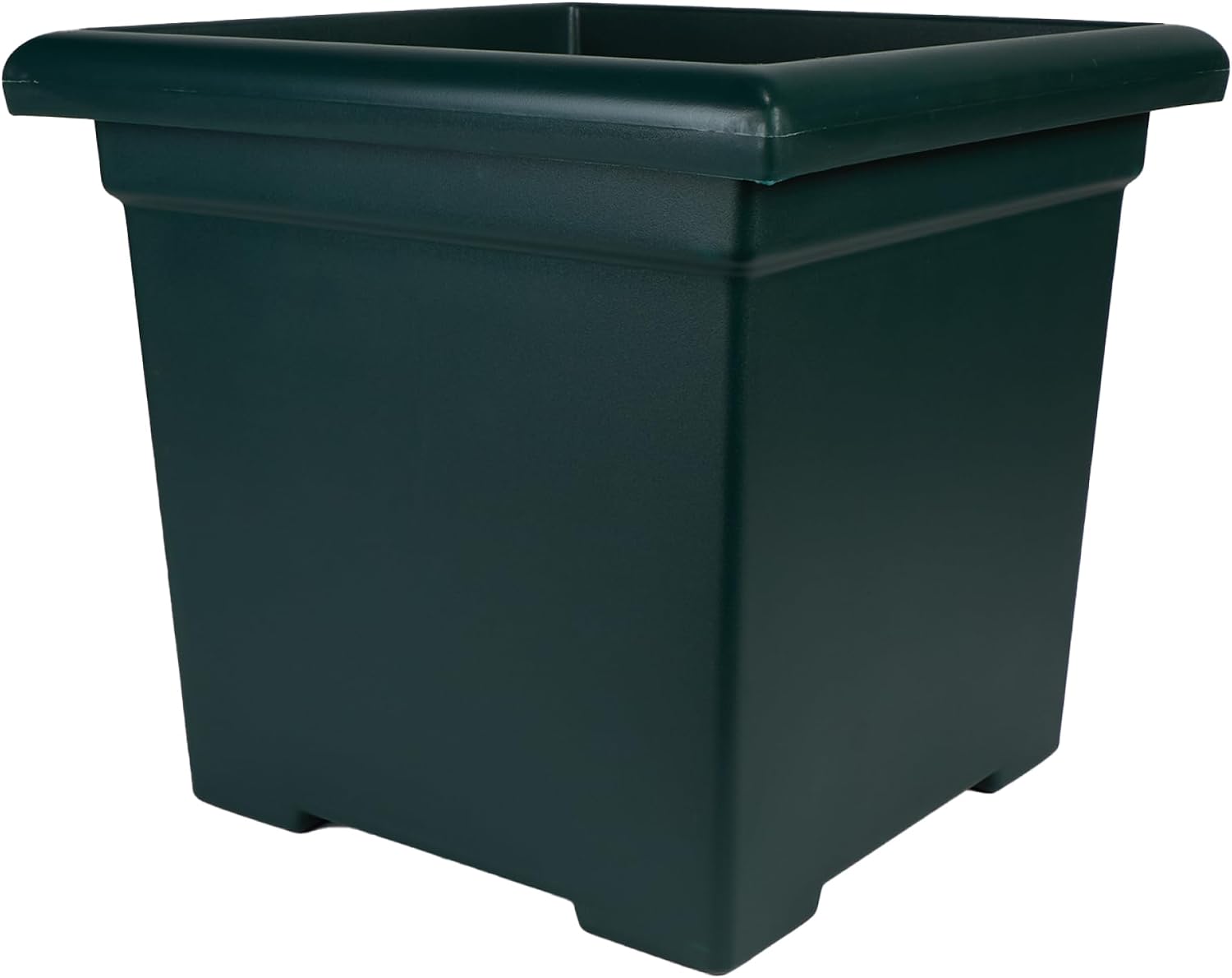 The HC Companies Accent Square Plant Pot w/Drainage - Classic Planters for Outdoor Plants & Indoor Plants - Lightweight & UV-Resistant Square Planter Box (15.5”, Sandstone, Pack of 1)