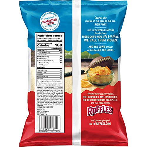 Ruffles Cheddar & Sour Cream Flavored Potato Chips, Party Size! (13 Ounce)