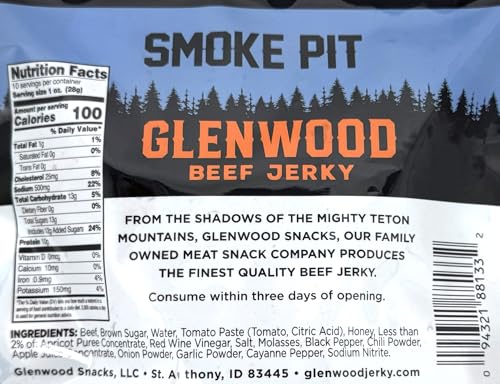 Glenwood Jerky 10oz 100% Beef Jerky (SMOKE PIT)