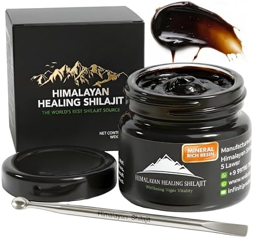 Gold Grade Himalayan Shilajit Resin For Men & Women | 500MG Max Potency | Lab Tested 100% Organic Shilajit With 85+ Trace Minerals & Fulvic Acid For