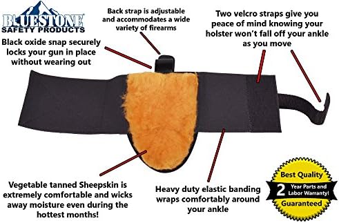 Undercover Ankle Holster with D-Ring| Most Secure Ankle Holster in the Market| Fits Snub nose Revolvers, Glock 26, Glock 27, Glock 30, S&W Shield