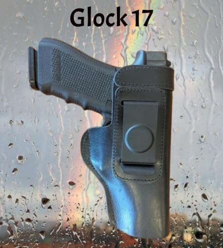 The Ultimate Leather IWB Holster - Fits S&W M&P Shield - Glock 17 19 22 23 32 33 44 / Springfield XD & XDS/Walther P99 & All Similar Handguns - Right Handed'-Black