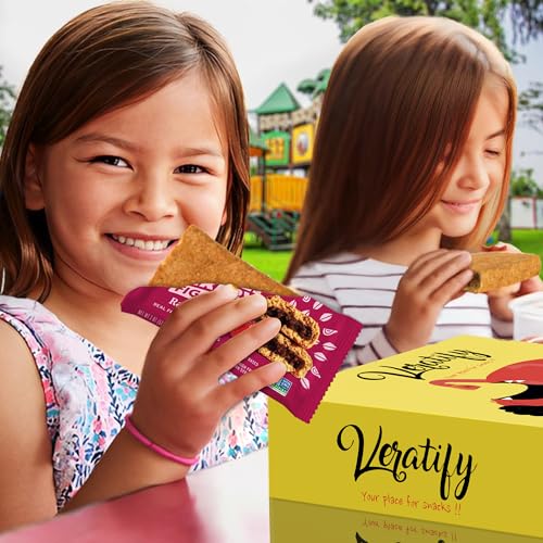 Veratify Healthy Mixed Snack Box (66 Count) Snacks Gift Basket Granola Bars Bulk Variety Grab and Go Men Women Adults Office Work Travel Employee