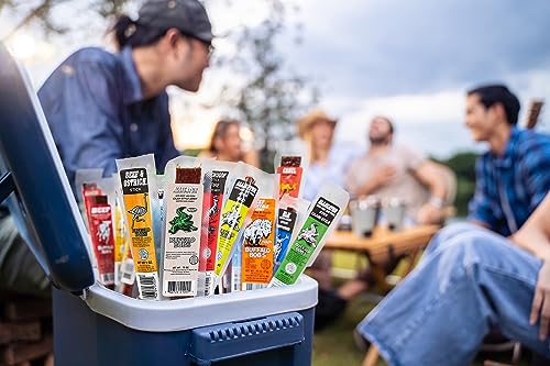 Jerky Dynasty The Ultimate 27-Piece Exotic Jerky Gift Set - Buffalo Bob's Wild Game Jerky Variety Pack - Exclusive Flavors & Protein Snack