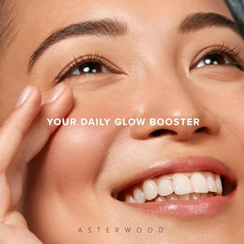 Asterwood Vitamin C Serum for Face with Hyaluronic Acid 1 Fl Oz | Stable Vitamin C (MAP) & Vegan Hyaluronic Acid, Supports More Even Complexion & Collagen Production, Fragrance-Free
