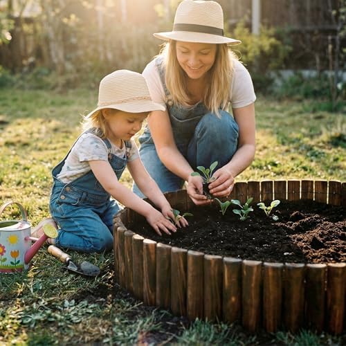 WORTH Wooden Edging for Landscaping, Flexible Garden Lawn Border 8" x 42"