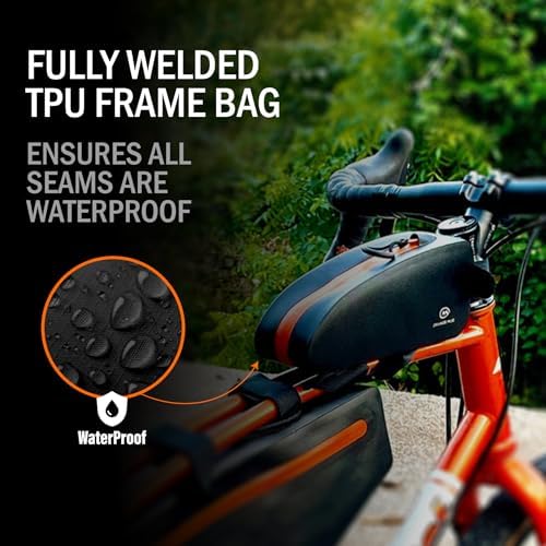 Orange Mud Waterproof Bike Frame Bag TPU Triangle Storage Bag