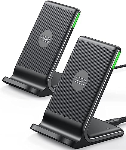 INIU Wireless Charger, 15W Fast Wireless Charging Phone Station with LED