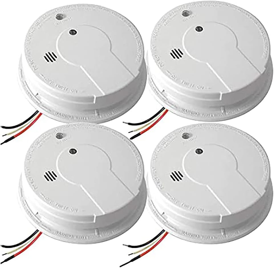 Kidde AC Hardwired Interconnect Smoke Alarm with Hush I12040 (4-Units)