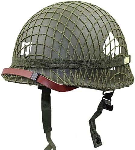 Perfect WW2 US Army M1 Green Helmet Replica with Net/Canvas Chin Strap DIY Painting