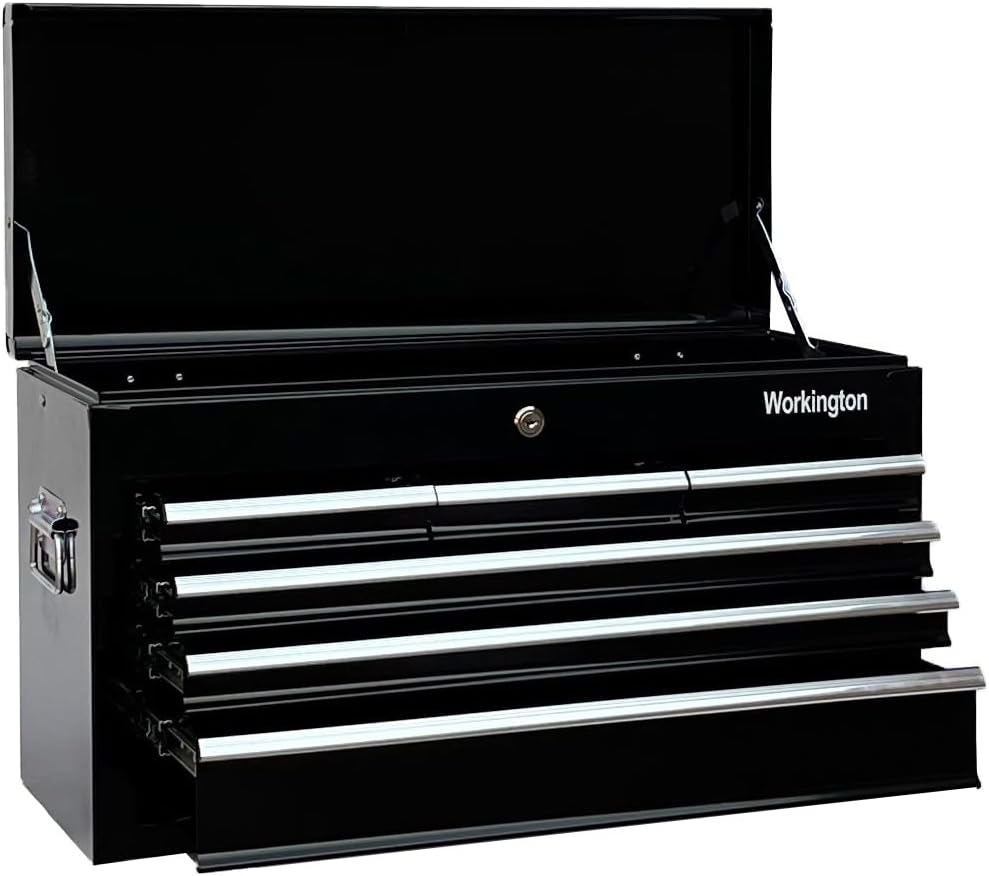 Workington Portable Metal Tool Chest with 6 Drawers, 24" 6-Drawer Tool Chest Cabinet with Ball Bearing Drawer Slides