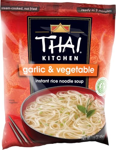 Thai Kitchen Gluten Free Garlic & Vegetable Instant Rice Noodle Soup, 1.6 oz