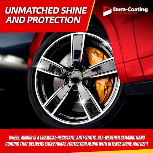Dura-Coating Wheel Armor Nano Coating - Ceramic Coating Spray for Car Wheels, Metal, Paint, Plastic & Glass - Detailing Spray Repels Water, Dirt