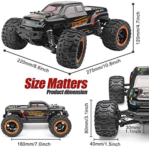 HAIBOXING Remote Control Car 16889, 1:16 Scale 2.4Ghz RC Cars 4x4 Off Road Trucks, Waterproof RTR RC Monster Truck 36KM/H