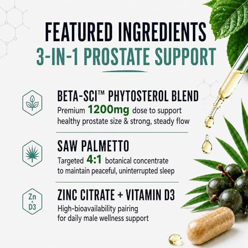Approved Science Prostarex - Advanced Prostate Supplements for Men – Prostate, Bladder & Urinary Health Support with Saw Palmetto