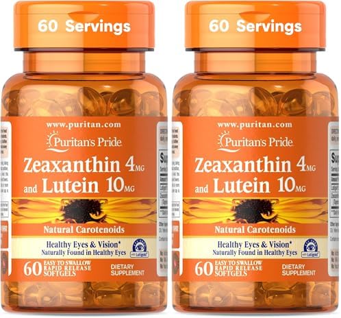 Puritan's Pride Zeaxanthin 4mg with Lutigold™ Lutein 10mg Carotenoids