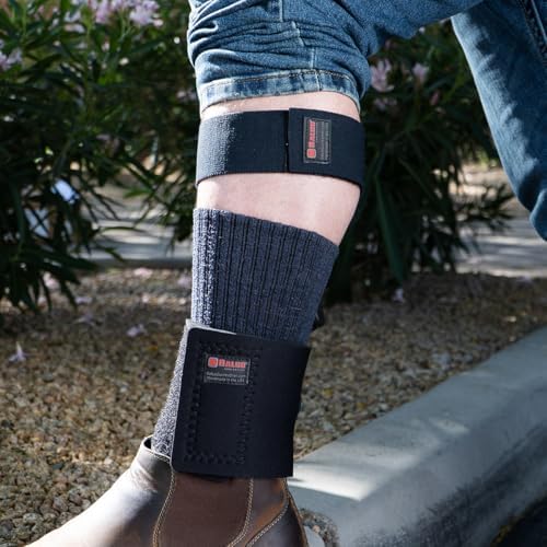 Galco Ambidextrous Ankle Calf Strap Leather Holster, Black, ACSB