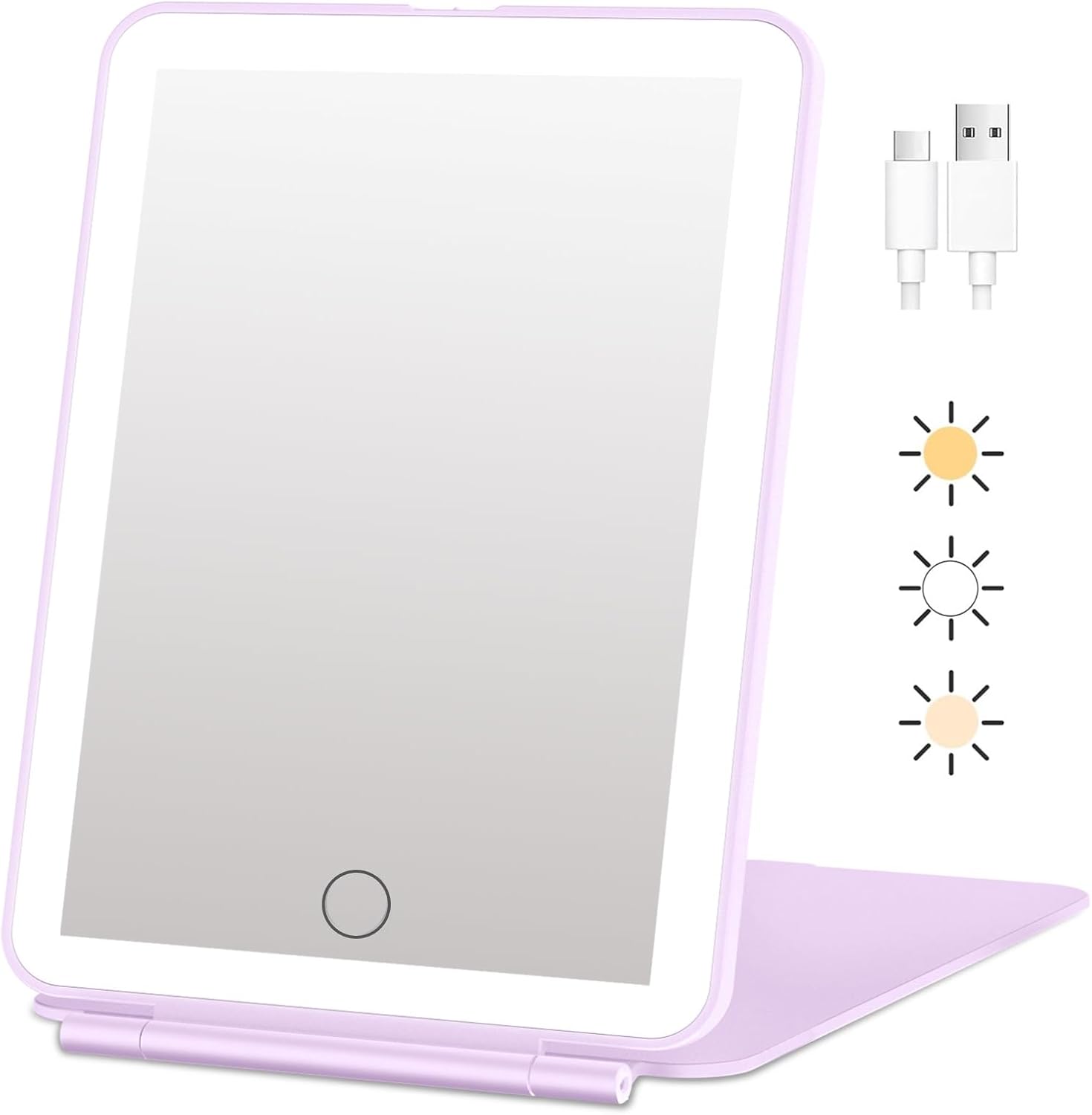 FUNTOUCH Rechargeable Travel Makeup Mirror with 72 Led Lights