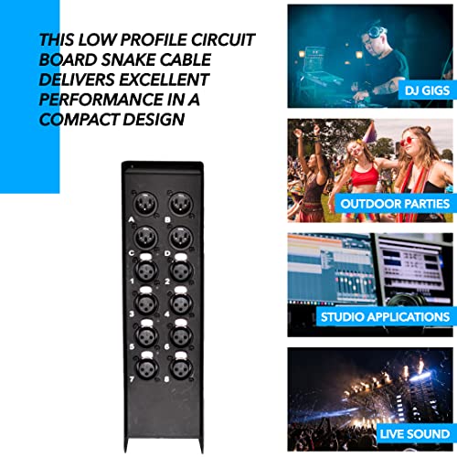 Seismic Audio Speakers 12 Channel Low Profile XLR Send Circuit Board Snake Cable, XLR Splitter Cable, 100 Feet