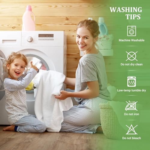 Premium Queen Size Mattress Protector Waterproof Cooling (White,60"x80")