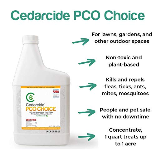 Cedarcide Outdoor Lawn and Garden Kit (Large) Includes PCO Choice Cedar Oil Bug Killing Concentrate Gallon and Pure Cedar Granules | PCO Kills and