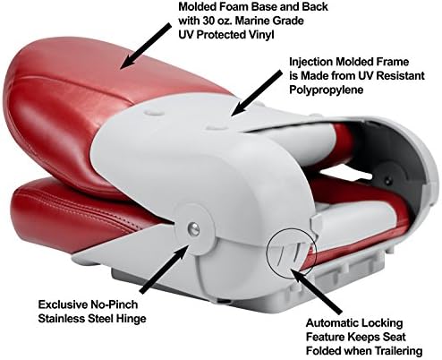 Tempress NaviStyle High Back Seat, Red/Gray