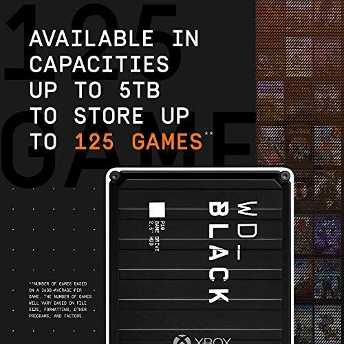 WD_BLACK 4TB P10 Game Drive, Portable External Hard Drive, Works with Playstation, Xbox, & PC - WDBA3A0040BBK-WESN