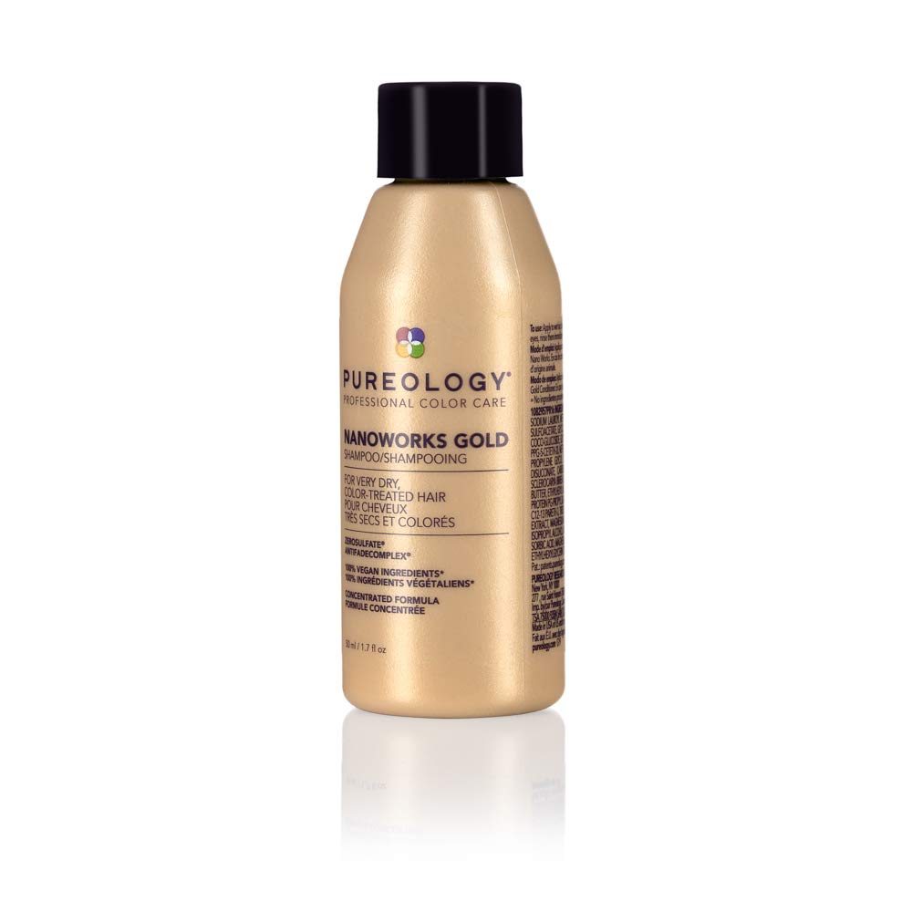 Pureology Nanoworks Gold Shampoo - For Very Dry and Color-Treated Hair, Renews Softness & Shine, Sulfate-Free & Vegan