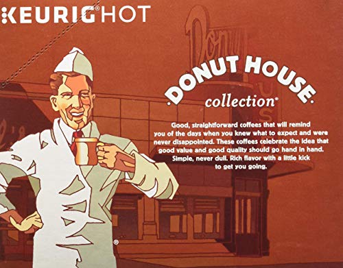 Donut House Collection Chocolate Glazed Donut, Single-Serve Keurig K-Cup Pods, Flavored Light Roast Coffee, 24 Count