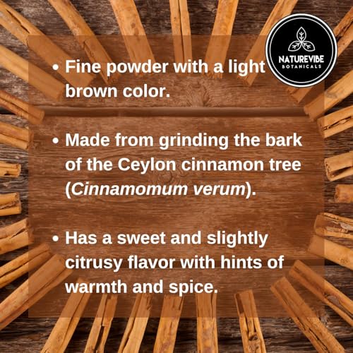 Ceylon Cinnamon Powder (1lb), Ground Premium Quality by Naturevibe Botanicals | Gluten-Free, Keto Friendly & Non-GMO (16 ounces)